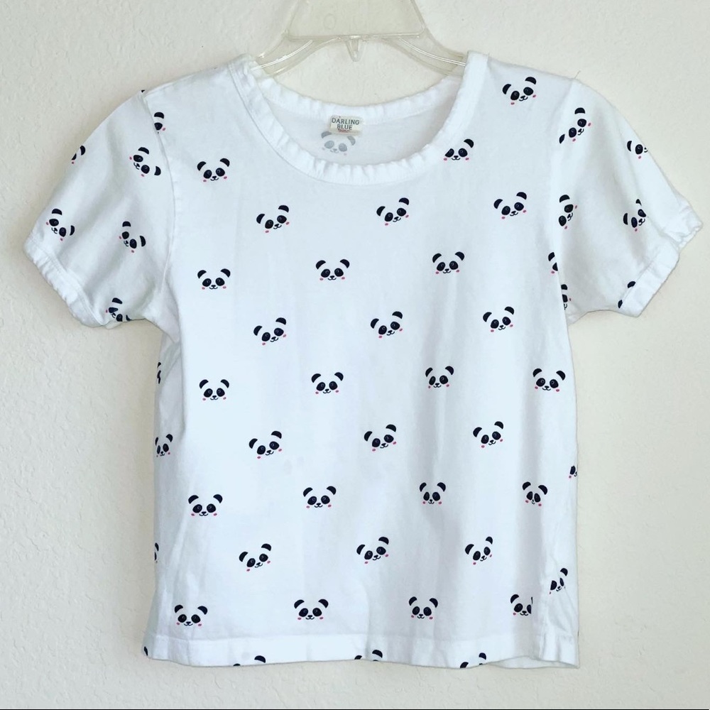 Darling Blue White Graphic Tee (EUC)